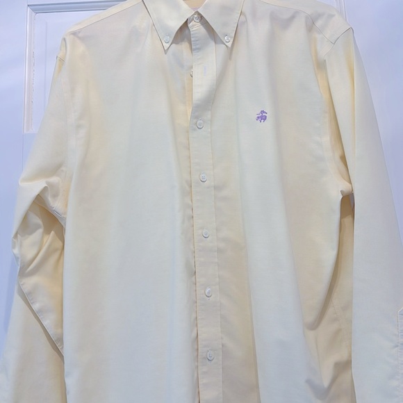 Brooks Brothers The Original Polo Shirt Non Iron Size L - Yellow - Picture 4 of 5